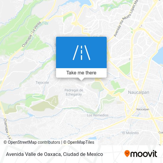 Avenida Valle de Oaxaca map