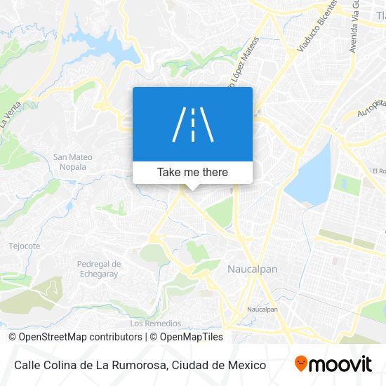 Calle Colina de La Rumorosa map
