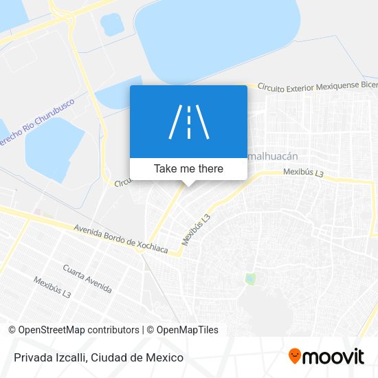 Privada Izcalli map