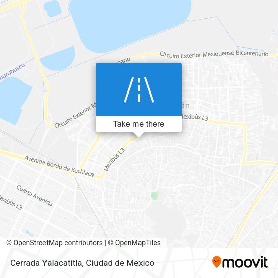 Cerrada Yalacatitla map