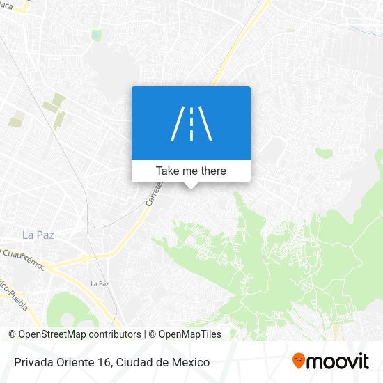 Privada Oriente 16 map