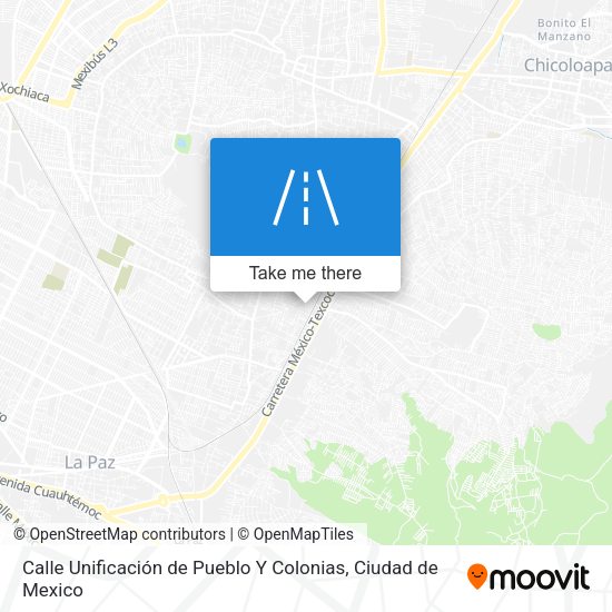 Mapa de Calle Unificación de Pueblo Y Colonias
