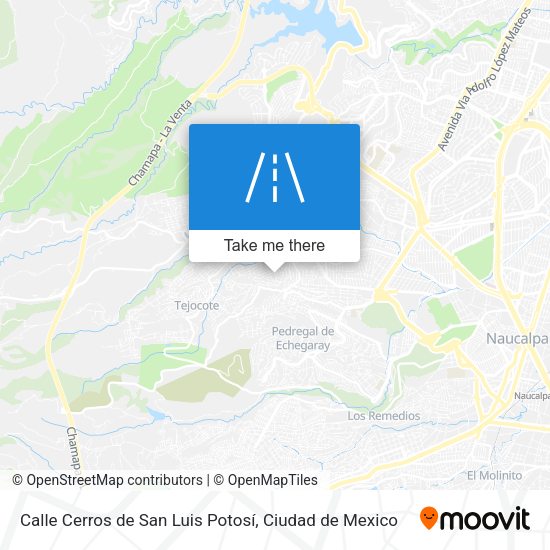Mapa de Calle Cerros de San Luis Potosí