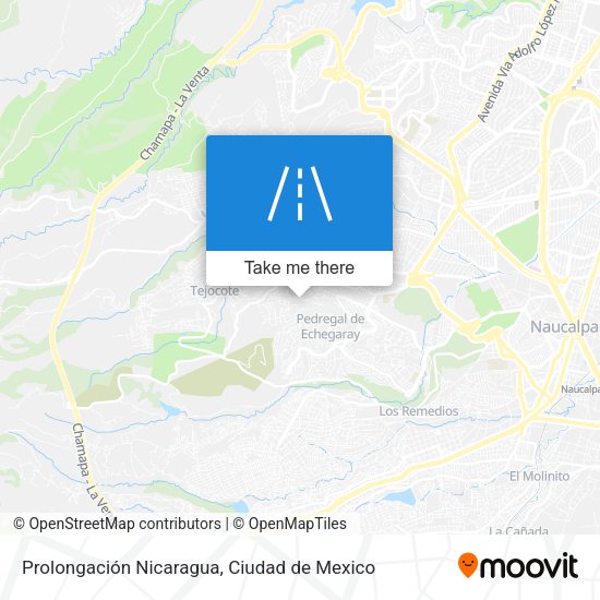Prolongación Nicaragua map