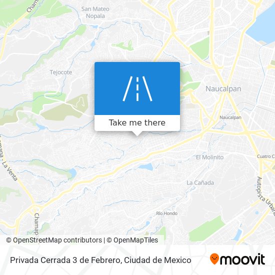 Privada Cerrada 3 de Febrero map