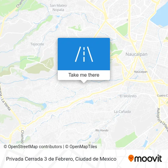 Privada Cerrada 3 de Febrero map