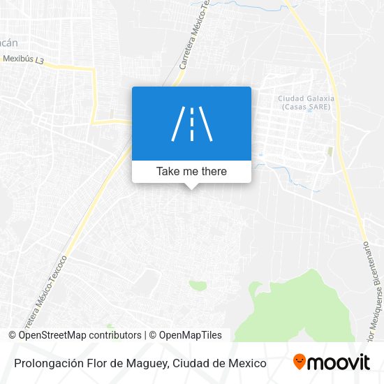Prolongación Flor de Maguey map