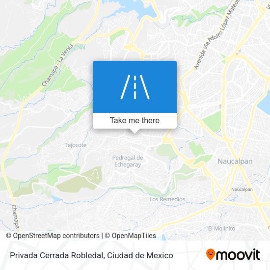 Mapa de Privada Cerrada Robledal