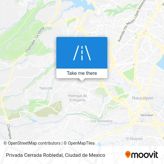 Privada Cerrada Robledal map