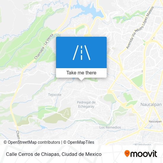 Calle Cerros de Chiapas map