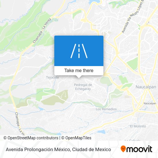 Mapa de Avenida Prolongación México