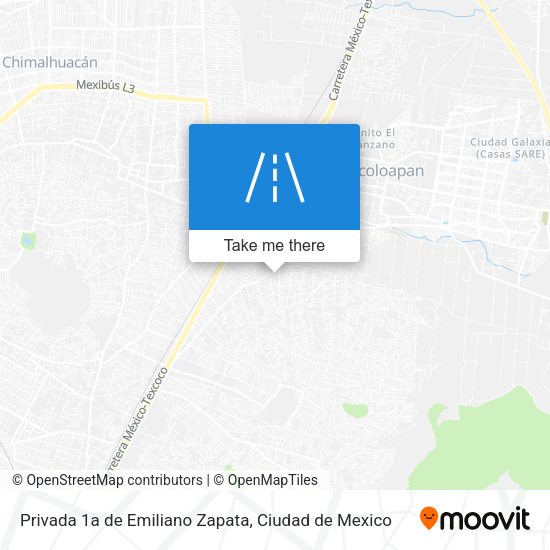 Privada 1a de Emiliano Zapata map