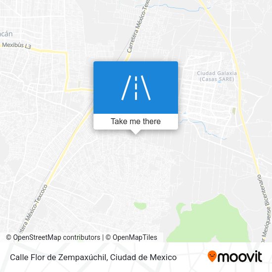 Mapa de Calle Flor de Zempaxúchil