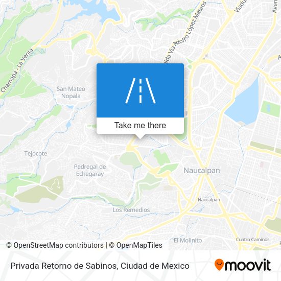 Mapa de Privada Retorno de Sabinos