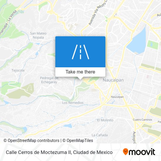 Mapa de Calle Cerros de Moctezuma II
