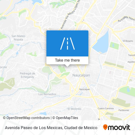 Mapa de Avenida Paseo de Los Mexicas