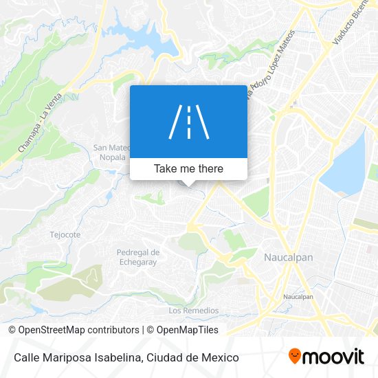 Calle Mariposa Isabelina map