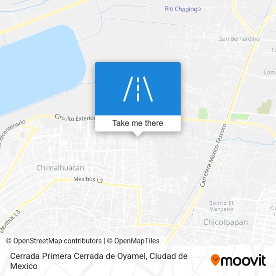 Mapa de Cerrada Primera Cerrada de Oyamel