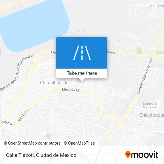 Calle Tlacotl map