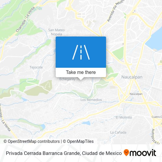 Mapa de Privada Cerrada Barranca Grande