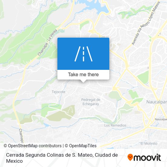 Mapa de Cerrada Segunda Colinas de S. Mateo