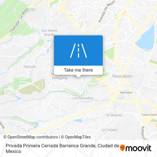 Privada Primera Cerrada Barranca Grande map