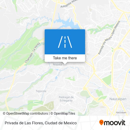 Mapa de Privada de Las Flores