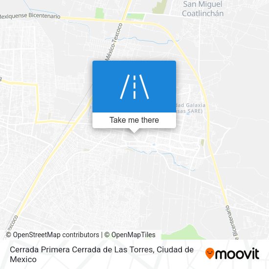 Mapa de Cerrada Primera Cerrada de Las Torres