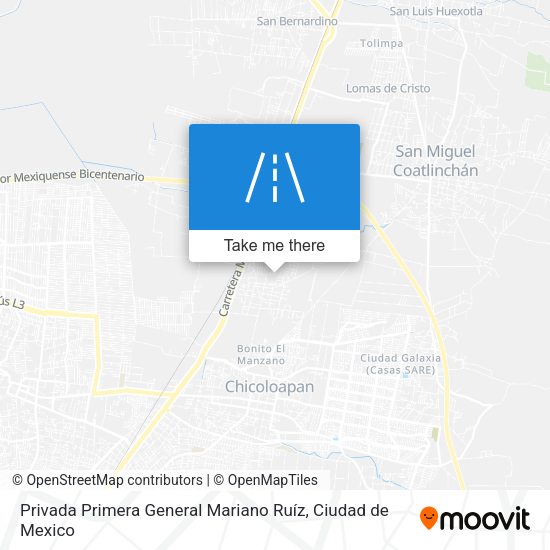 Mapa de Privada Primera General Mariano Ruíz