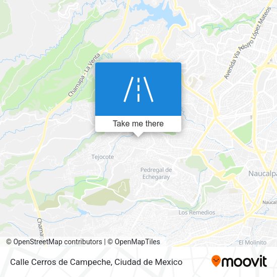 Mapa de Calle Cerros de Campeche