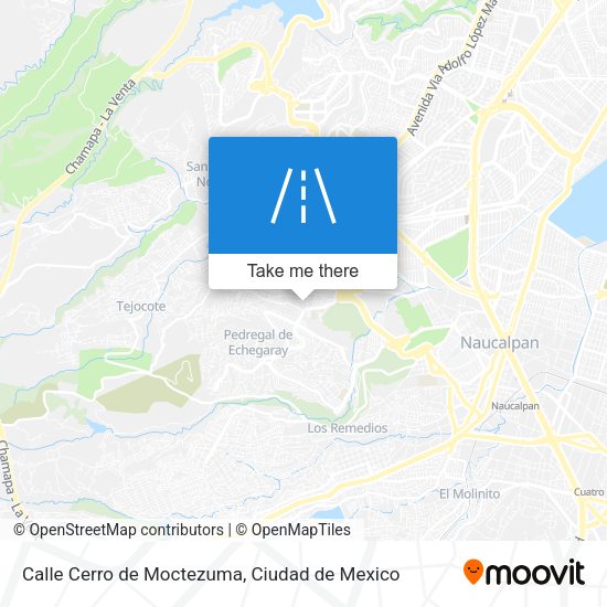 Calle Cerro de Moctezuma map