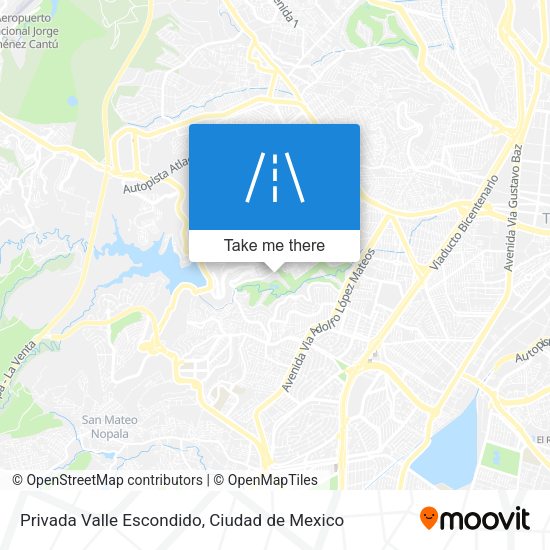 Mapa de Privada Valle Escondido