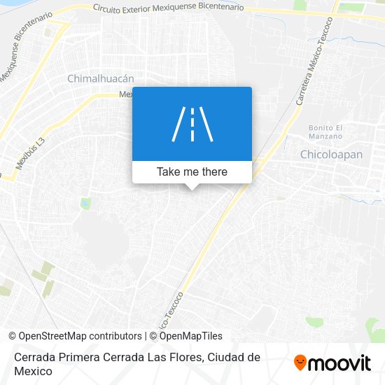 Mapa de Cerrada Primera Cerrada Las Flores