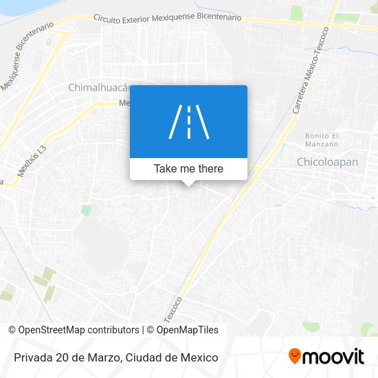 Privada 20 de Marzo map
