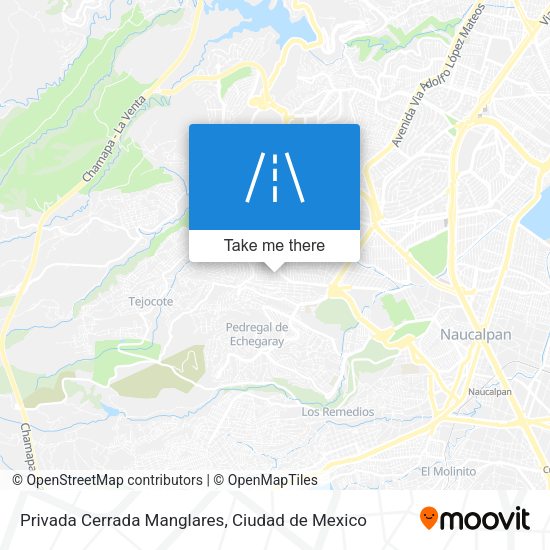 Privada Cerrada Manglares map