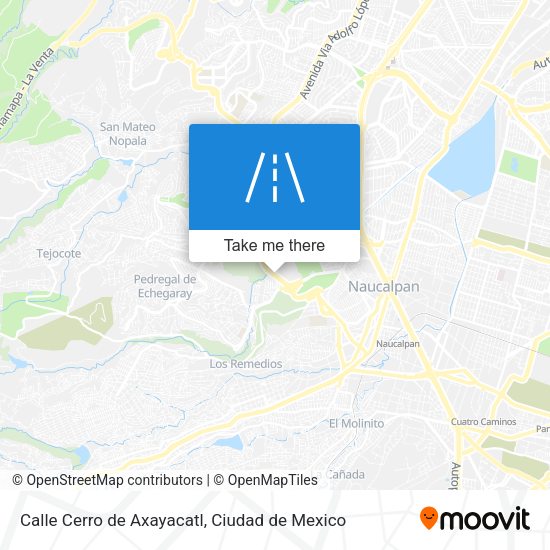 Calle Cerro de Axayacatl map