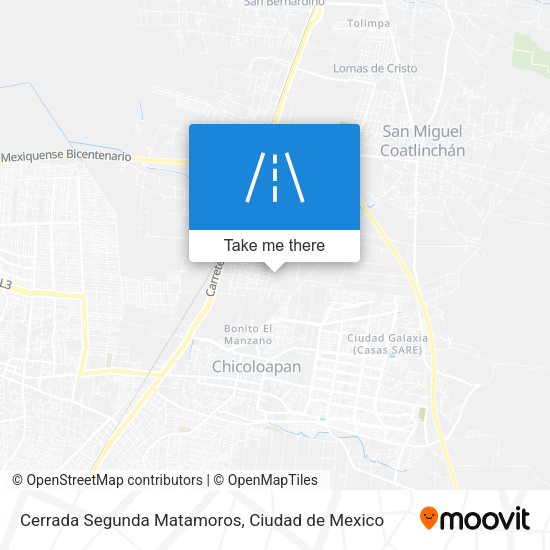 Mapa de Cerrada Segunda Matamoros
