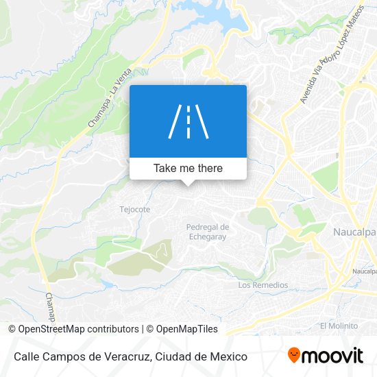 Mapa de Calle Campos de Veracruz