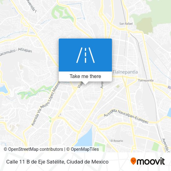 Calle 11 B de Eje Satélite map