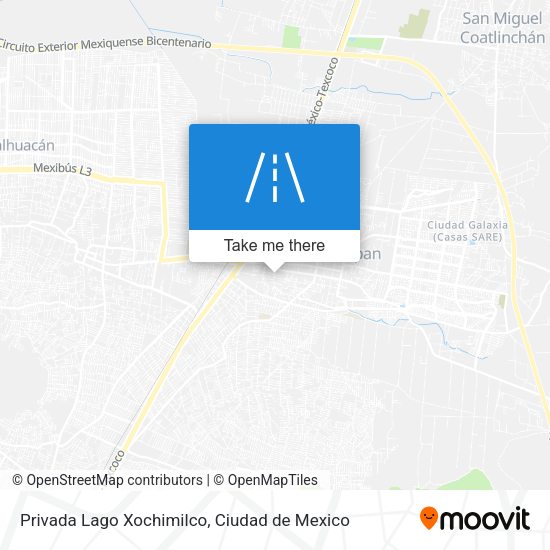 Privada Lago Xochimilco map