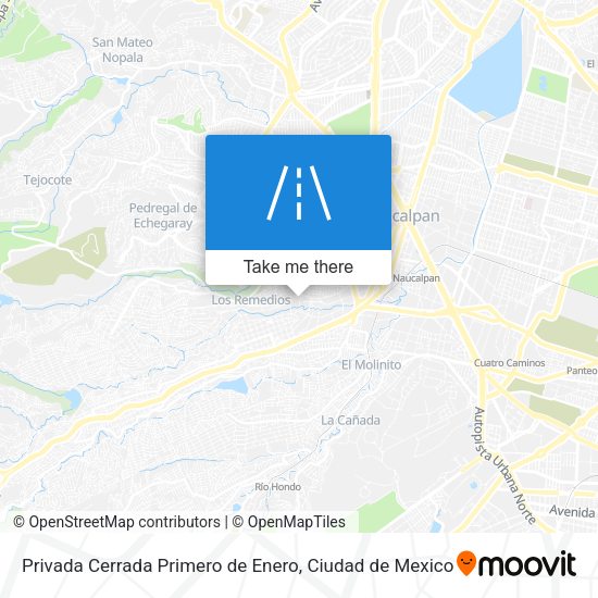 Privada Cerrada Primero de Enero map