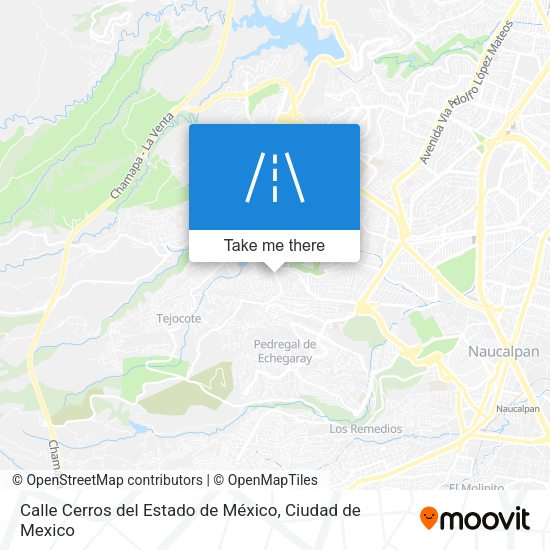 Calle Cerros del Estado de México map