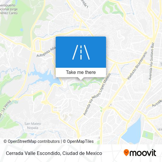 Mapa de Cerrada Valle Escondido