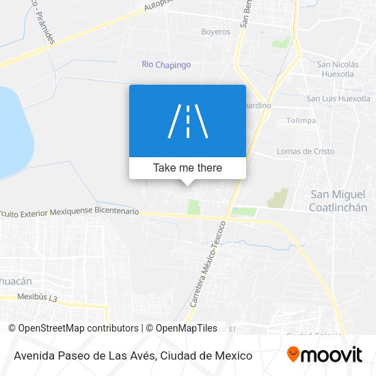 Avenida Paseo de Las Avés map