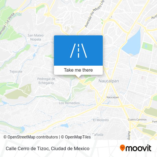Mapa de Calle Cerro de Tizoc