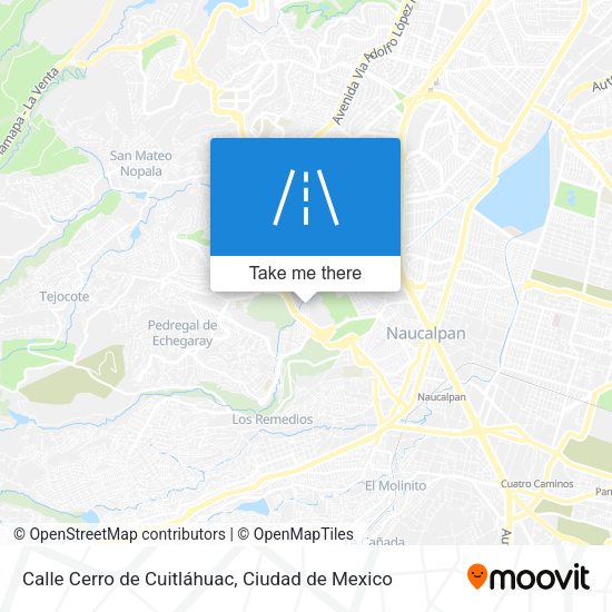 Calle Cerro de Cuitláhuac map