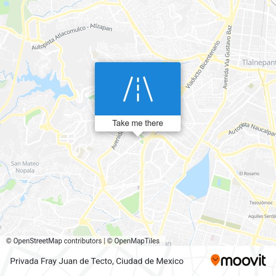 Privada Fray Juan de Tecto map