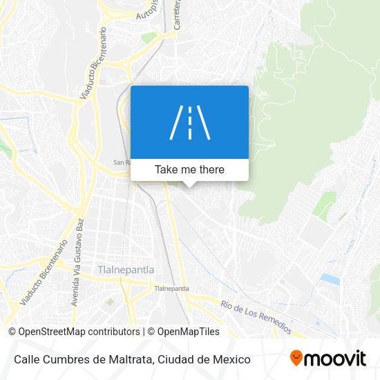 Calle Cumbres de Maltrata map