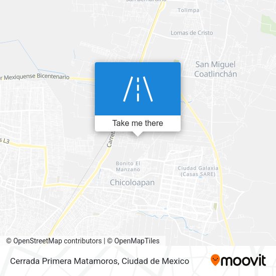 Mapa de Cerrada Primera Matamoros