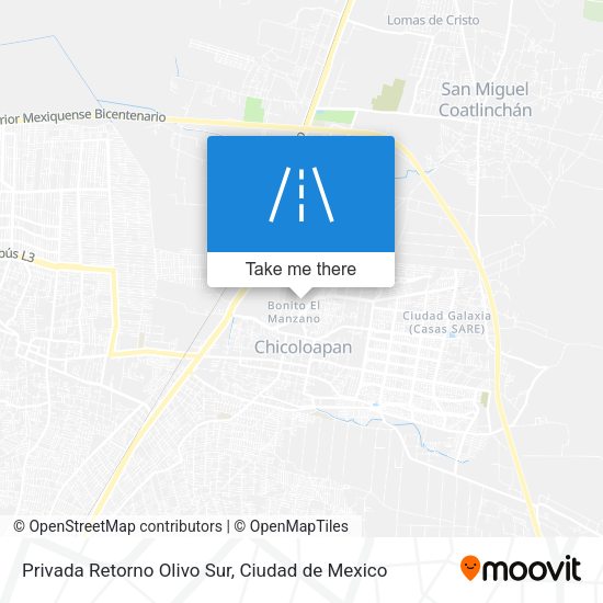 Privada Retorno Olivo Sur map